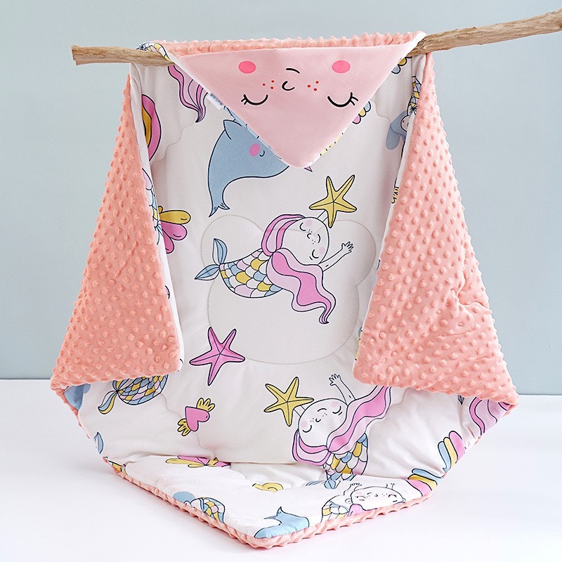 Ủ cotton cho bé ấm áp mềm mịn kích thước 90x90 BNC01