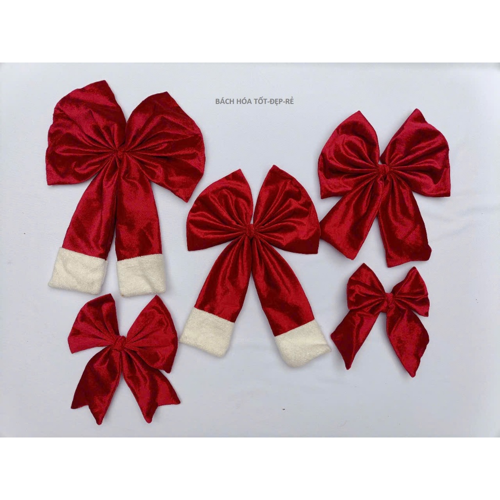 NƠ NHUNG CÁC CỠ TRANG TRÍ NOEL-PHỤ KIỆN TRANG TRÍ NOEL