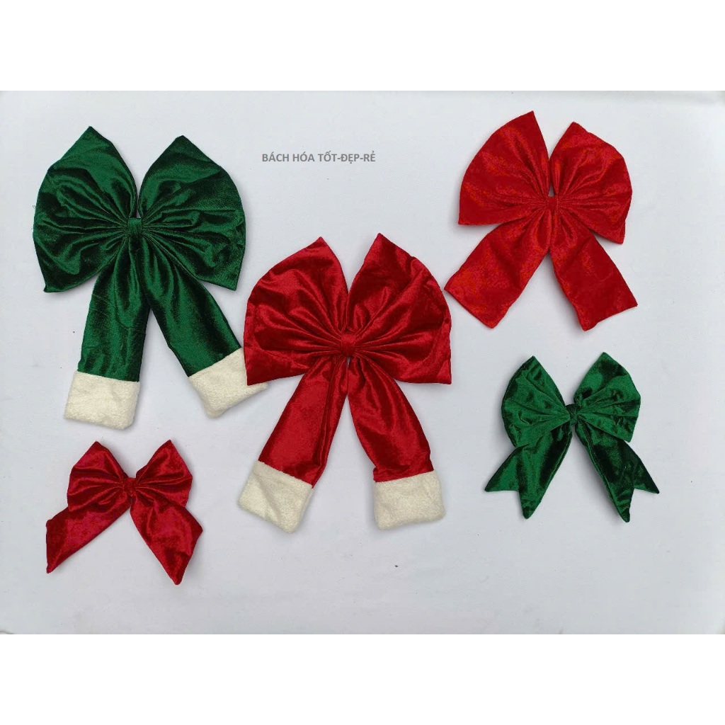 NƠ NHUNG CÁC CỠ TRANG TRÍ NOEL-PHỤ KIỆN TRANG TRÍ NOEL