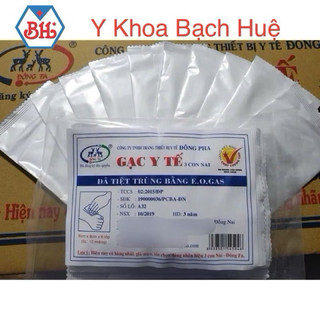 Thùng 50-100 gói Gạc y tế tiệt trùng  ĐÔNG PHA. Gạc 8 lớp kích thước 5x6 ,8x9 ,10x10.