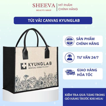 Túi Xách, Túi Vải CanVas KYUNGLAB, Túi ToTe, Túi Cói Vintage Du Lịch, Đi Biển Size To Có Khóa Kéo, Sheeva Beauty