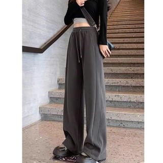Quần Nỉ Nữ Ống Rộng Hottrend Kèm Dây Rút Chất Nỉ Dầy Dặn Mềm Mại Lưng Chun Co Giãn Lên Form Xinh MA366