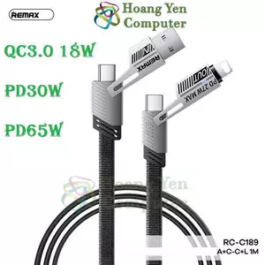 Cáp Sạc Đa Năng 4 IN 1 Remax RC-C189, Sạc nhanh QC3.0 PD27W PD65W - BH 6 Tháng Chính Hãng - Hoàng Yến Computer