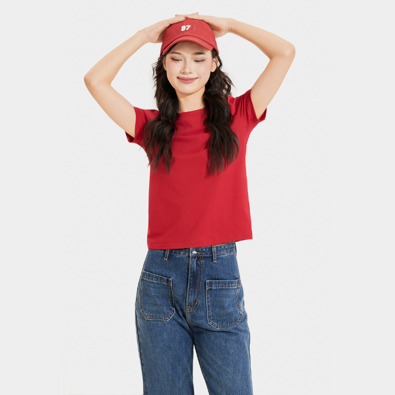 Ảnh Áo thun nữ MARC FASHION tay ngắn basic CBGN068822 2