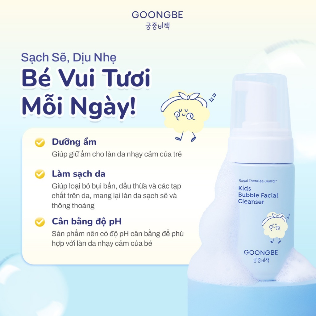 Ảnh Sữa Rửa Mặt Tạo Bọt Làm Sạch Lành Tính GOONGBE Kids Bubble Facial Cleanser 100ml 2