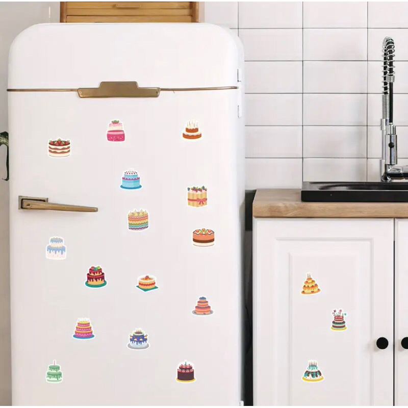 60 sticker bánh kem và phụ kiện sinh nhật