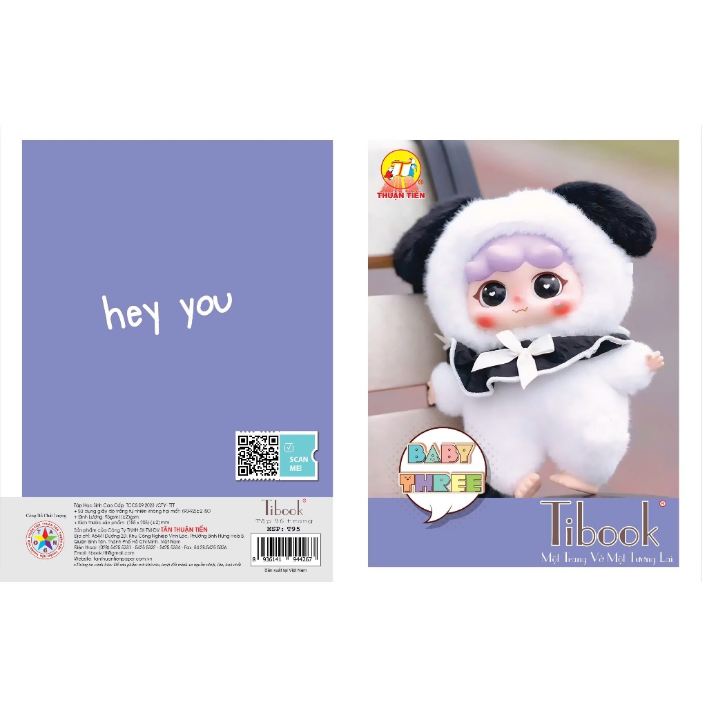 Product image Tập 96 trang BABY THREE (HOT TREND) Thuận Tiến (10 quyển/ lốc) 95gsm 1
