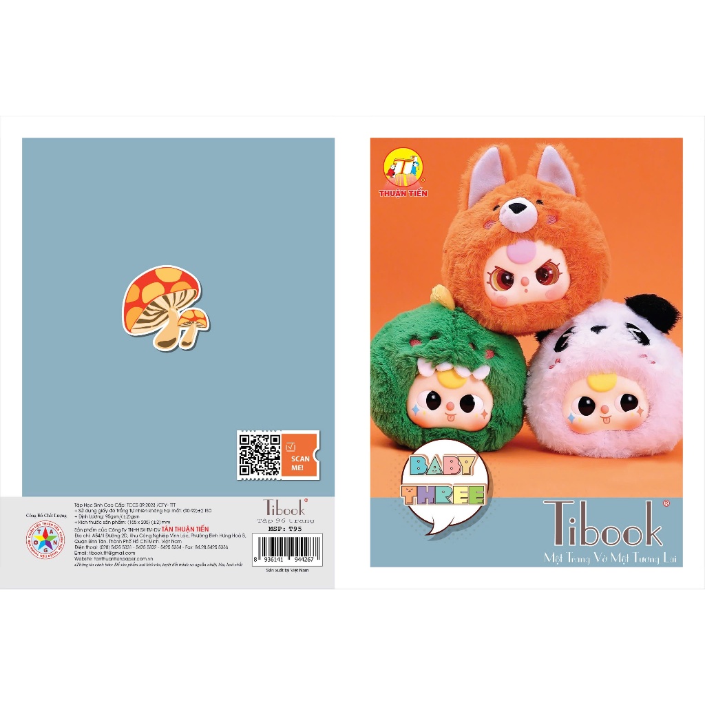 Product image Tập 96 trang BABY THREE (HOT TREND) Thuận Tiến (10 quyển/ lốc) 95gsm 2