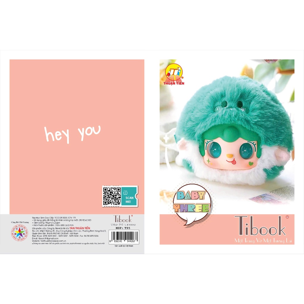 Product image Tập 96 trang BABY THREE (HOT TREND) Thuận Tiến (10 quyển/ lốc) 95gsm 4