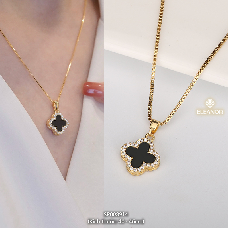 Dây chuyền nữ titan Eleanor Accessories đa dạng kiểu dáng đính đá phụ kiện trang sức vòng cổ 8912