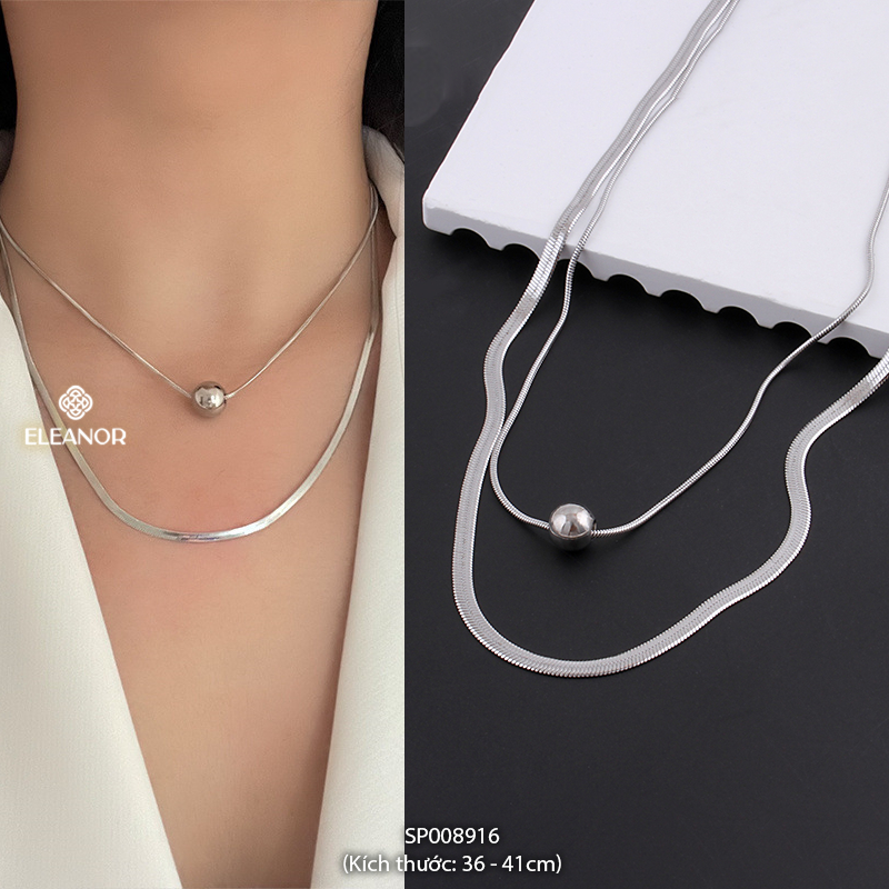 Dây chuyền nữ titan Eleanor Accessories đa dạng kiểu dáng đính đá phụ kiện trang sức vòng cổ 8912