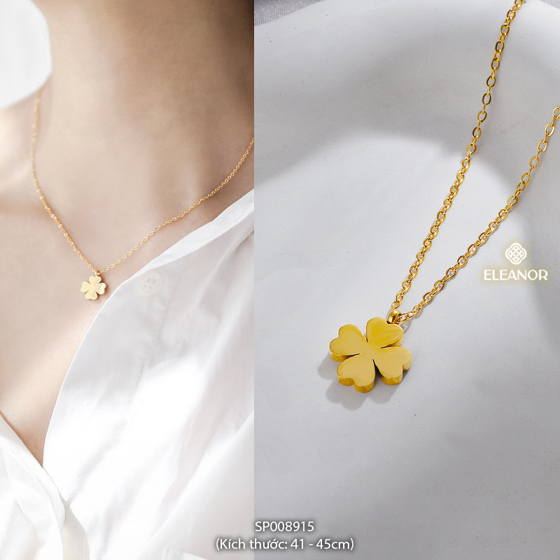 Dây chuyền nữ titan Eleanor Accessories đa dạng kiểu dáng đính đá phụ kiện trang sức vòng cổ 8912