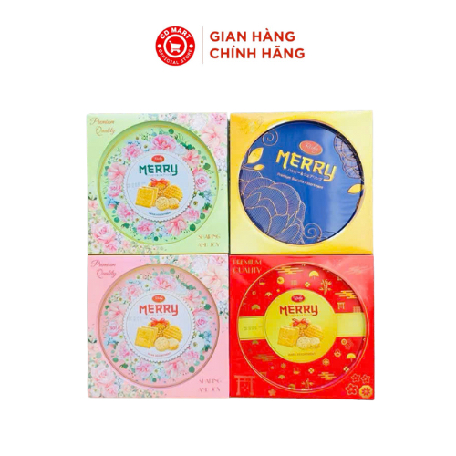 Bánh quy sữa Richy Merry hộp sắt 333g, 4 màu kèm túi xách giấy | Shopee ...