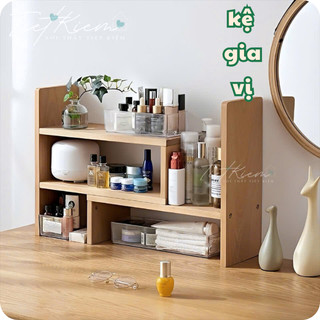 Kệ gia vị gỗ, kệ sách để bàn {Tặng Tua Vít} Nội Thất Tiết Kiệm K0991