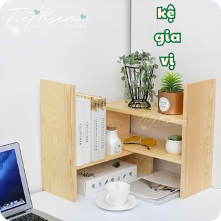 Kệ gia vị gỗ, kệ sách để bàn {Tặng Tua Vít} Nội Thất Tiết Kiệm K0991
