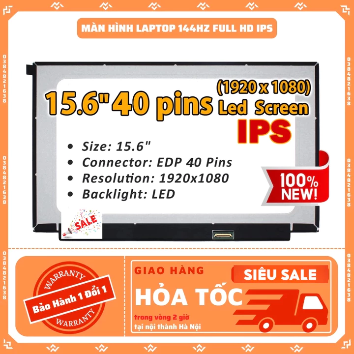 Màn hình laptop 144HZ thay thế cho Acer Aspire 7 Gaming A715 42G Nitro 5 Gaming AN515 57 MSI Gaming GF63 NITRO N20C