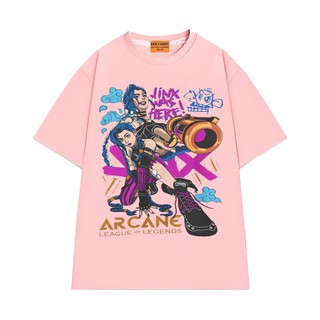 Áo Thun NGỐ TEE League of Legends Jinx Arcane Form Unisex Vải Cotton Mềm Mịn Thoáng Mát