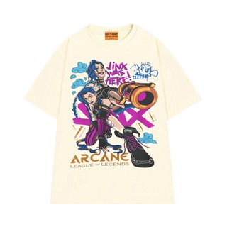 Áo Thun NGỐ TEE League of Legends Jinx Arcane Form Unisex Vải Cotton Mềm Mịn Thoáng Mát