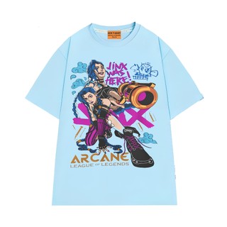 Áo Thun NGỐ TEE League of Legends Jinx Arcane Form Unisex Vải Cotton Mềm Mịn Thoáng Mát