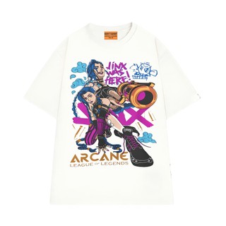 Áo Thun NGỐ TEE League of Legends Jinx Arcane Form Unisex Vải Cotton Mềm Mịn Thoáng Mát