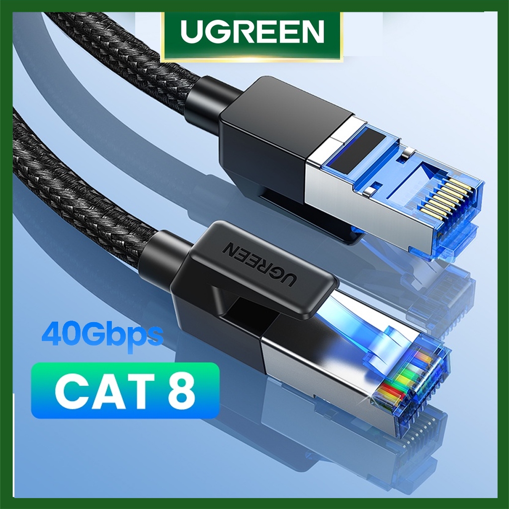 Dây cáp mạng RJ45 Ethernet Cat8 Chính hãng Ugreen NW153 Tốc độ 40Gbps ...