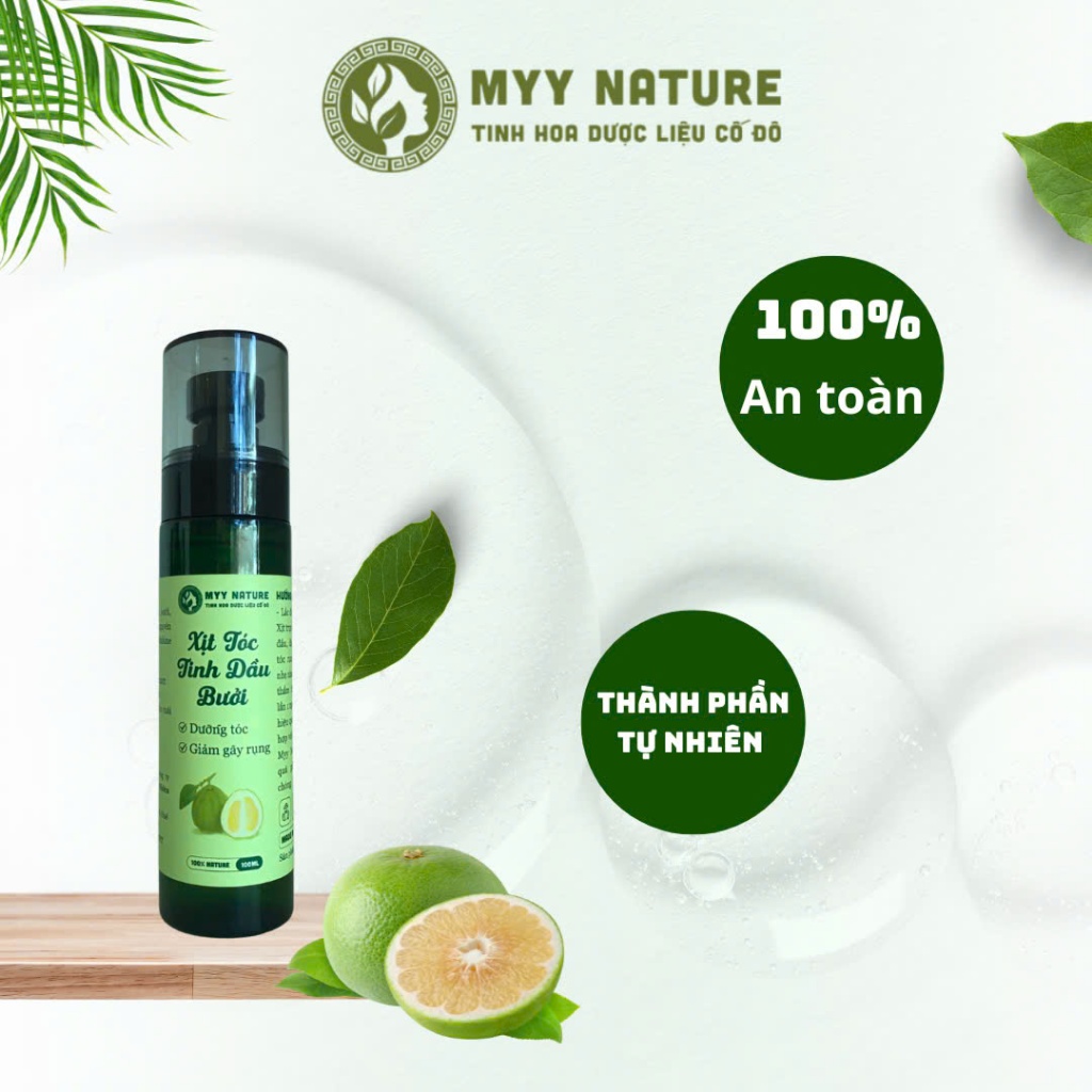 Xịt Tóc Tinh Dầu Bưởi MYY NATURE - Dưỡng Tóc, Ngăn Rụng Tóc, Kích Thích Mọc Tóc Hiệu Quả