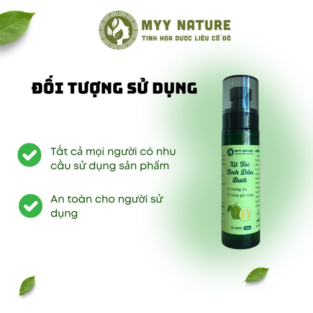 Xịt Tóc Tinh Dầu Bưởi MYY NATURE - Dưỡng Tóc, Ngăn Rụng Tóc, Kích Thích Mọc Tóc Hiệu Quả