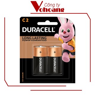 Vỉ 2 viên pin trung C Alkaline Duracell