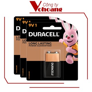 3 viên pin vuông 9V Alkaline Duracell chính hãng