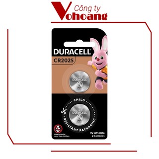 Vỉ 2 viên pin CR2025 Duracell chính hãng