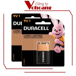 2 viên pin vuông 9V Alkaline Duracell chính hãng