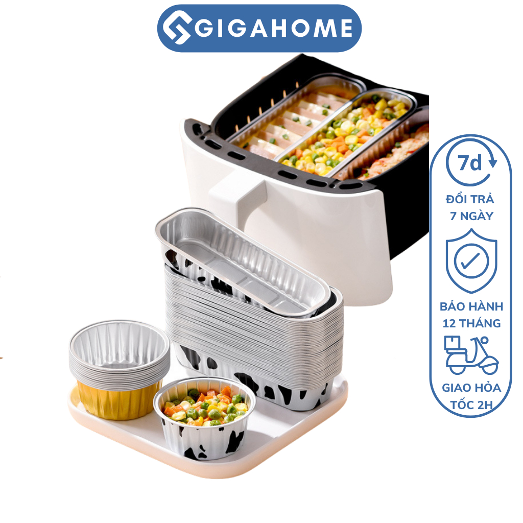 Set 10 Cốc Lá Nhôm Nướng Bánh Đa Năng Cho Lò Vi Sóng, Nồi Chiên Không ...