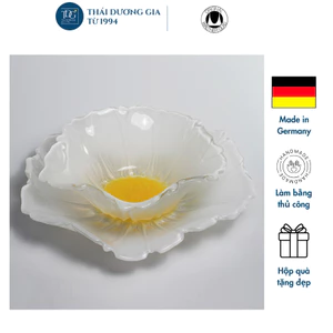 Bát thủy tinh màu trắng thả hoa, đựng hoa quả Walther-Glas: Susanna White Yellow - 1400165