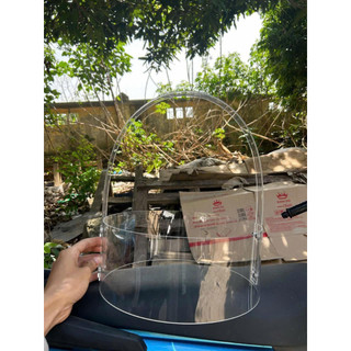 [HỎA TỐC-CHUYÊN SỈ] Hộp mica đựng hoa quả, giỏ cắm hoa phong cách Hàn Quốc, giỏ tròn đựng set quà Tết