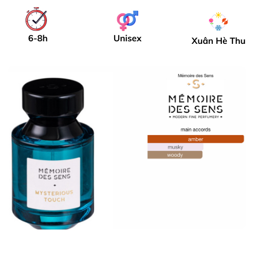 Mysterious Touch 100ml EDP Mémoire Des Sens| Nước hoa Unisex| Nước hoa mùi xạ hương| Dailyscent