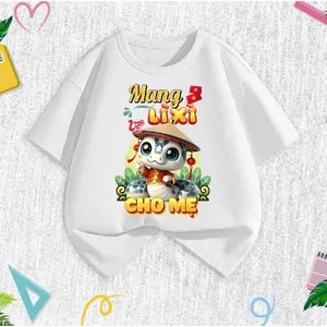 Áo thun Tết Mang Lì Xì Cho Mẹ áo phông unisex nam nữ, áo gia đình năm mới hội nhóm áo đôi dễ thương cho bé trai bé gái