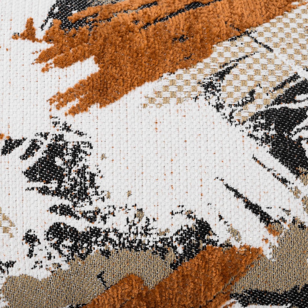 Vỏ Gối Tựa Lưng Cao Cấp Dệt Jacquard Tông Nâu Cam Sang Trọng