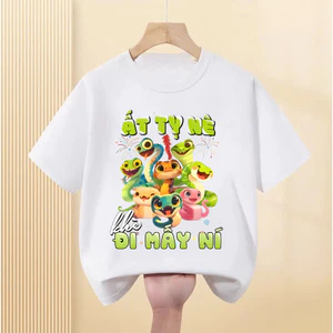 Áo thun Tết ẤT TỴ NÈ áo phông unisex nam nữ, áo gia đình năm mới, Áo phông tết cho hội nhóm bé trai bé gái dễ thương