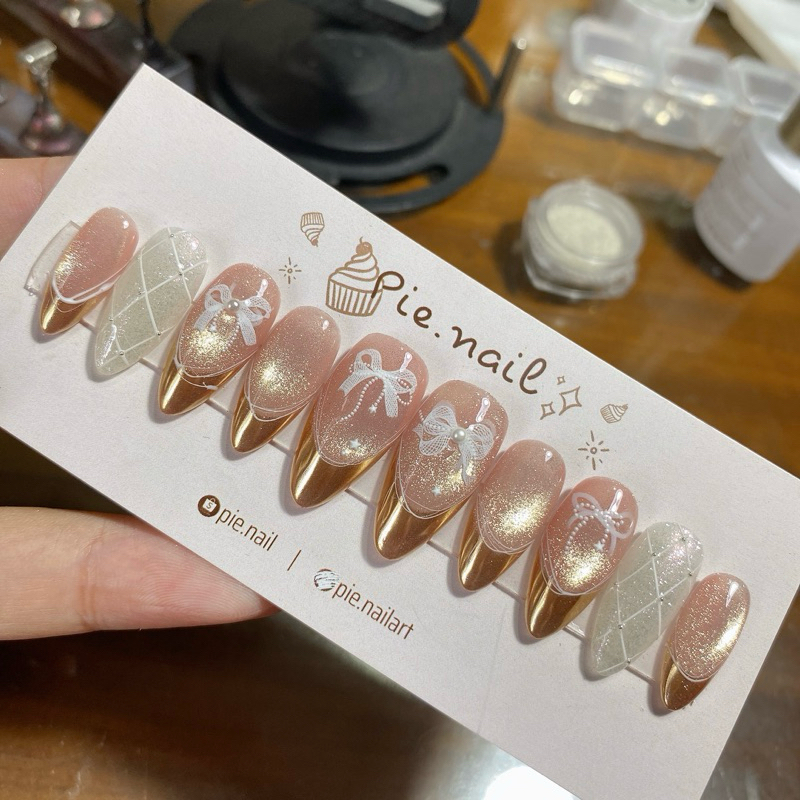 346. nail box mắt mèo ánh kim, fen tráng gương