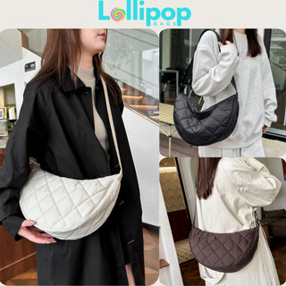 Túi Bán Nguyệt Diamond Bag LOLLIPOP BAGS Túi Đeo Chéo Chần Phao Bông UNI Nam Nữ Unisex Chống Nước Thời Trang Tối Giản