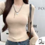 Áo croptop cổ tròn dài tay dáng ôm borip cotton mềm mịn Duy Linh Hottrend TD18