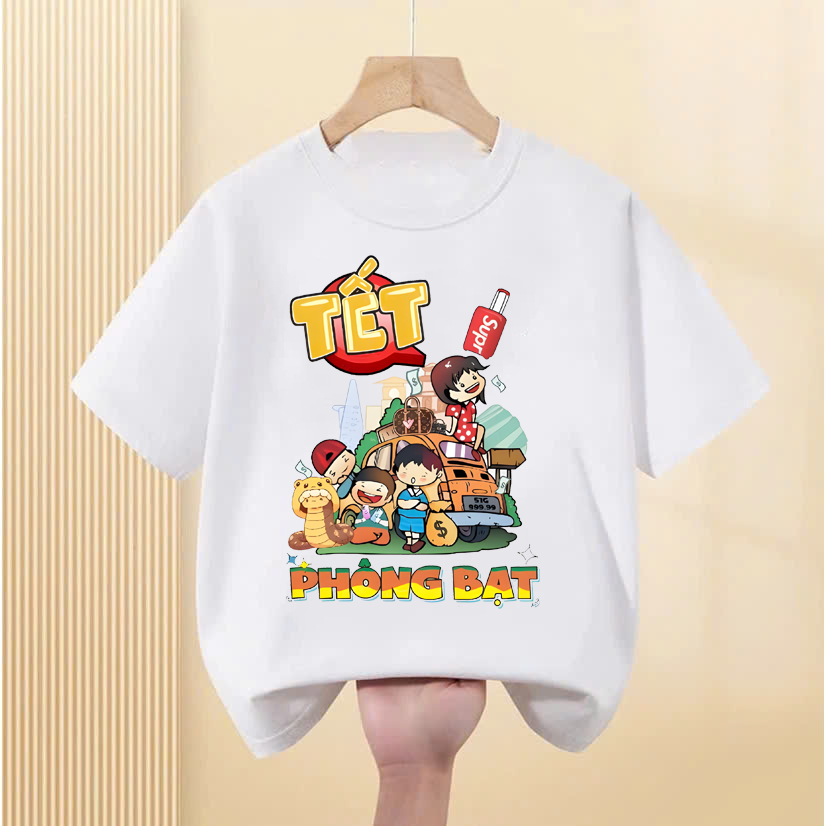 Áo phông unisex nam nữ mặc tết 2025 Áo thun Tết năm mới cho bé trai bé gái, áo gia đình, hội nhóm, áo đôi dễ thương