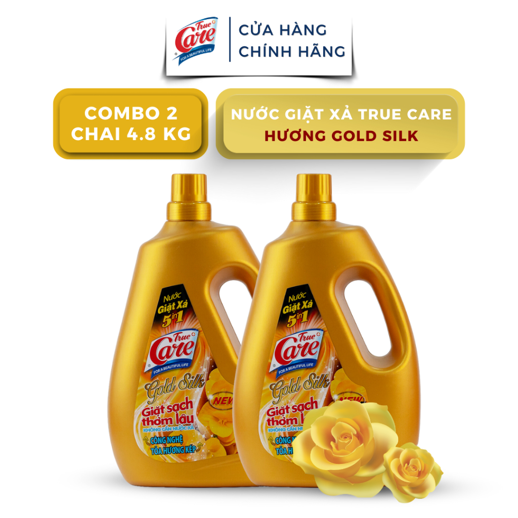 Combo 2 Chai 4.8Kg Nước Giặt Xả True Care 5in1 (Tổng 9.6kg/2Chai)
