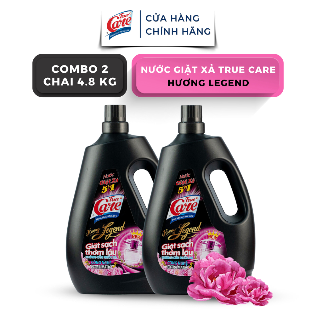 Combo 2 Chai 4.8Kg Nước Giặt Xả True Care 5in1 (Tổng 9.6kg/2Chai)