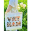 Túi tote vải canvas Việt Nam túi đeo vai đi học đi chơi thời trang hàn quốc đựng vừa A4 kích thước 35x40cm tota1021