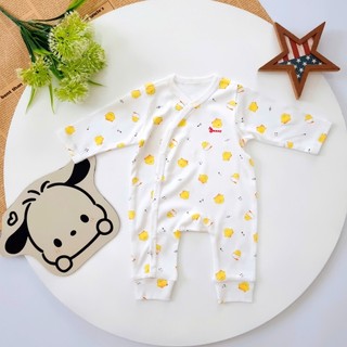 (Mua 2 tặng 1) Body dài sơ sinh thu đông cho bé gái hiệu Bunnybaby chất thun 100% cotton cho bé 3-10kg