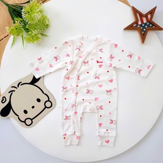 (Mua 2 tặng 1) Body dài sơ sinh thu đông cho bé gái hiệu Bunnybaby chất thun 100% cotton cho bé 3-10kg