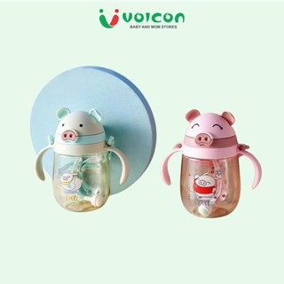 Bình Tập Uống Nước Cho Bé Có Dây Đeo Và Van Chống Sặc 350ml