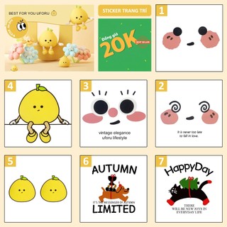 Sticker Dán Trang Trí Đồ Dùng Kiểu Dáng Hoạt Hình Dễ Thương Hot Trend - STKM