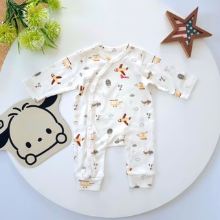 (Mua 2 tặng 1) Body dài thu đông bé trai sơ sinh Bunnybaby size 4-10kg